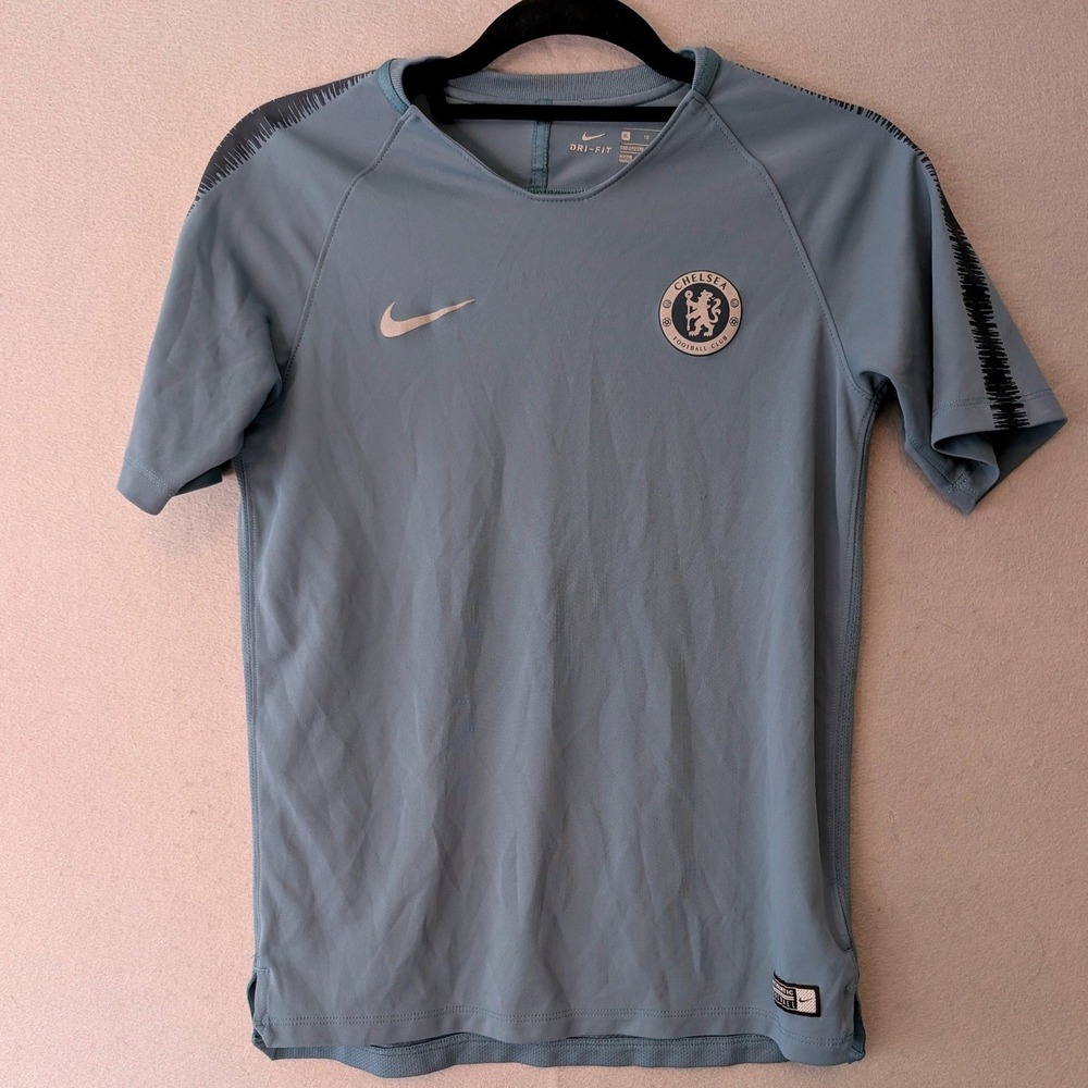 Nike Chelsea FC Squad Training Jersey Teal Blue Dri-FIT Soccer Football Boys XL